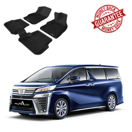 3D Kagu Floor Mat For Toyota Alphard/Vellfire AH30 7 Seater Only |  2020 to 2023 | Complete Set | Custom Fit | BLACK 3D Kagu Floor Mat For Toyota Alphard/Vellfire AH30 7 Seater Only |  2020 to 2023 | Complete Set | Custom Fit | BLACK